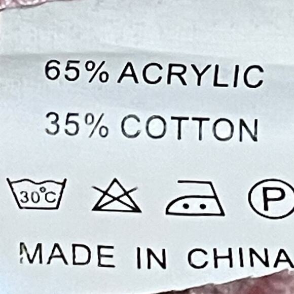 Shoreline Blouse Womens Pink Crochet Crepe Granny Square Size L/XL RUNS SMALL - Picture 6 of 6